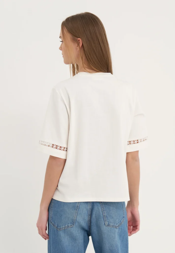T-shirt - Licao - Blanc / Bleu / Rose – Image 5