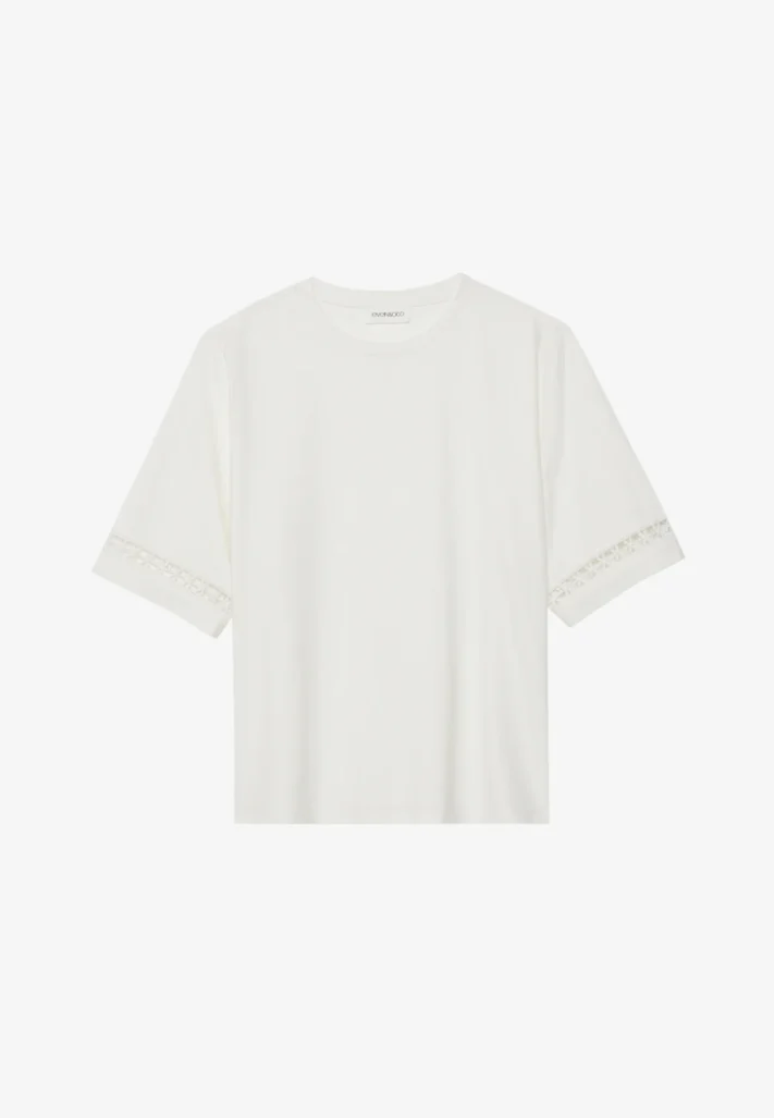 T-shirt - Licao - Blanc / Bleu / Rose – Image 4